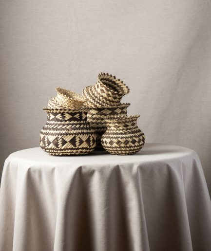 Cestos Oaxaqueños de palma bitono