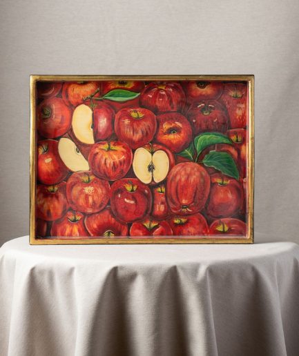 Bandeja de madera de manzana