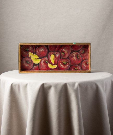 Bandeja de madera de manzana chica