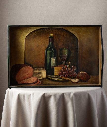 Bandeja dibujos vino y uvas