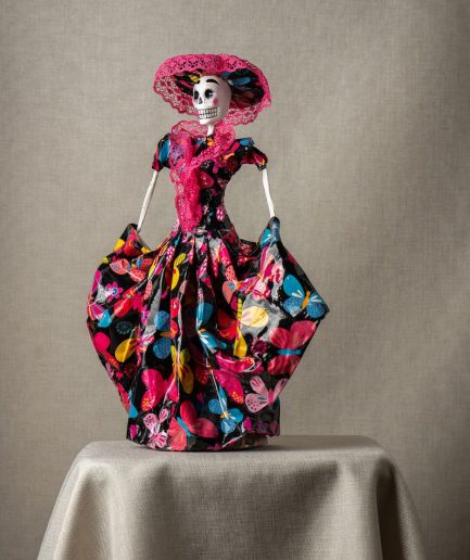Catrina vestido folclórico rosa