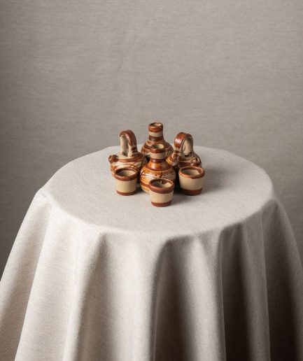 Jarra y Vasos de barro