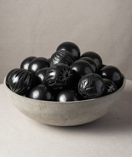 Esferas barro negro