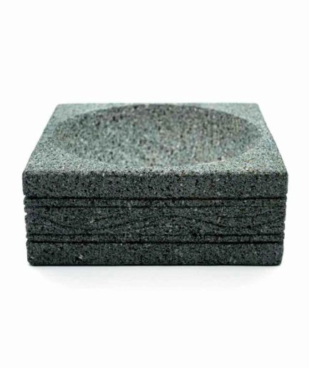 Molcajete grande cuadrado con textura