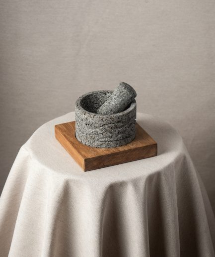 Morero con Textura en Base Cuadrada Madera Parota