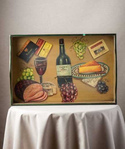 Bandeja de madera vinos y uvas <div> - Colección Galope - </div>