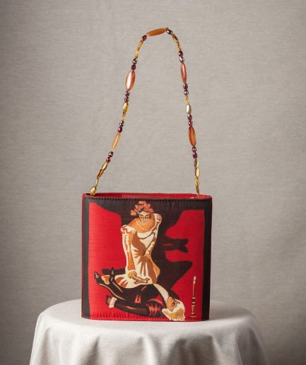 Bolso de noche rojo mujer con hombre <div class="galope"> - Colección Galope - </div>