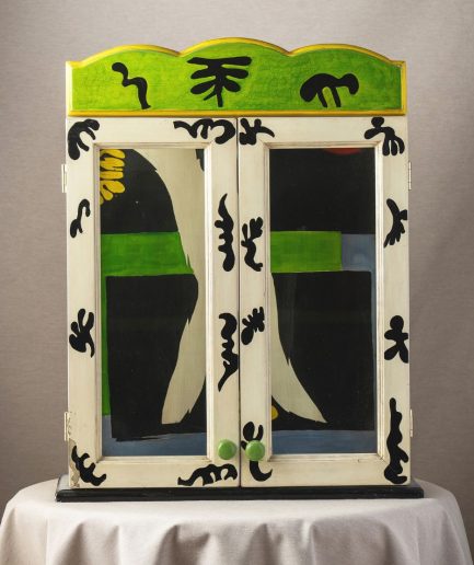 Alhajero Joyero blanco con cristales en madera <div> - Colección Galope - </div>