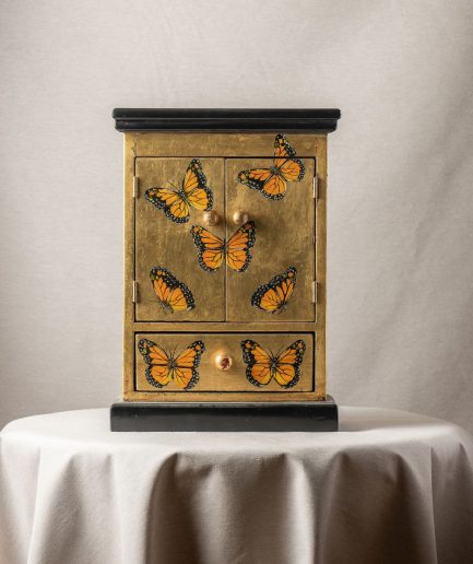 Alhajero Joyero mariposas monarca en madera <div> - Colección Galope - </div>
