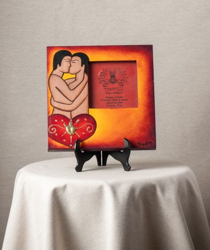 Cuadro LGBT hombres fondo naranja <div class="galope"> - Colección Galope - </div>