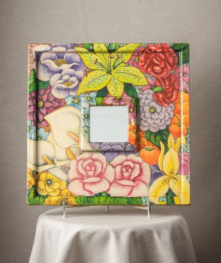 Espejo cuadrado flores de colores <div class="galope"> - Colección Galope - </div>